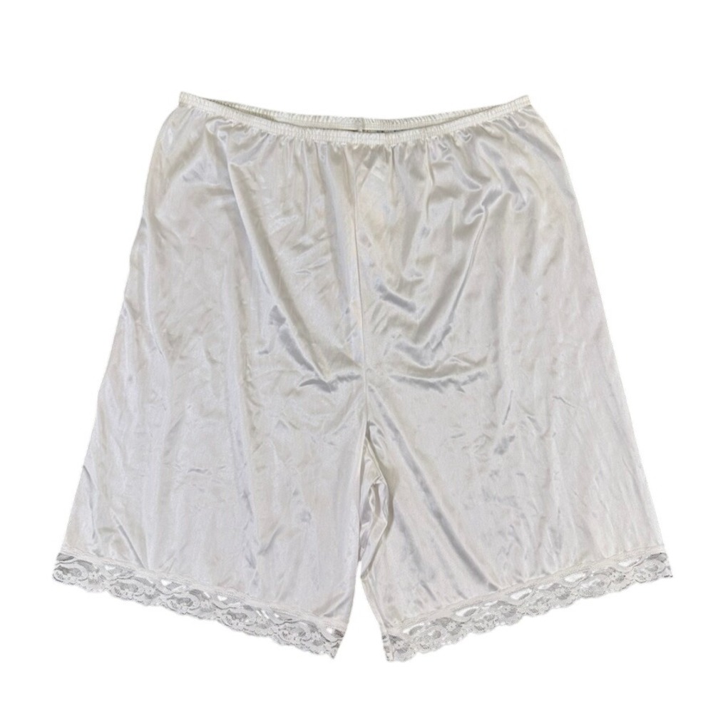 NWT Vintage Vanity Fair Glisanda Satin Tricot Half Slip Lace Trim XL Short USA